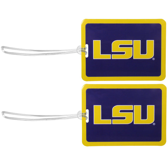 LSU Tigers Vinyl Luggage Tag, 2pk