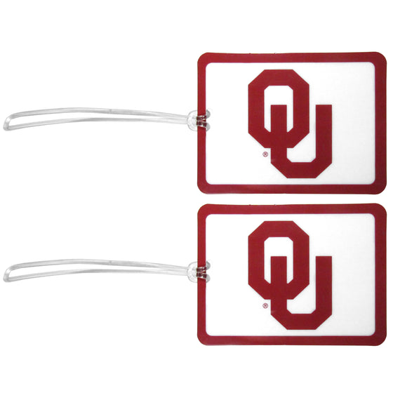 Oklahoma Sooners Vinyl Luggage Tag, 2pk