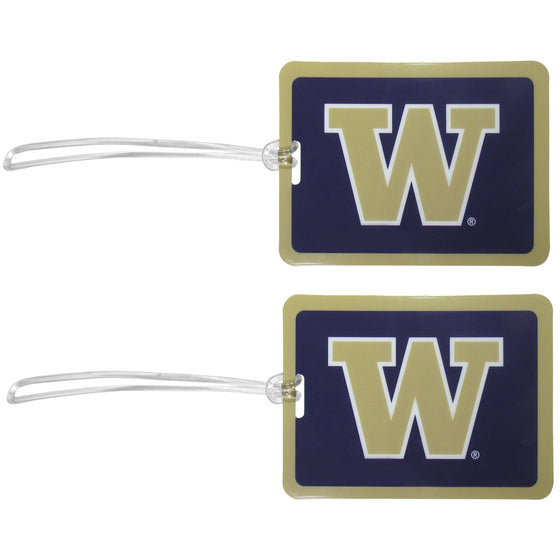 Washington Huskies Vinyl Luggage Tag, 2pk