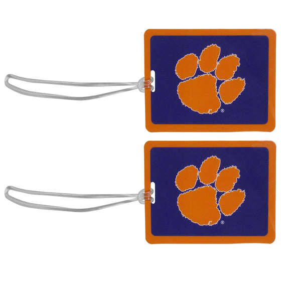 Clemson Tigers Vinyl Luggage Tag, 2pk