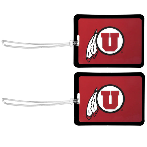 Utah Utes Vinyl Luggage Tag, 2pk