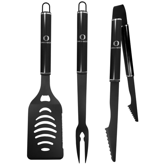 Oregon Ducks 3 pc Monochromatic BBQ Set