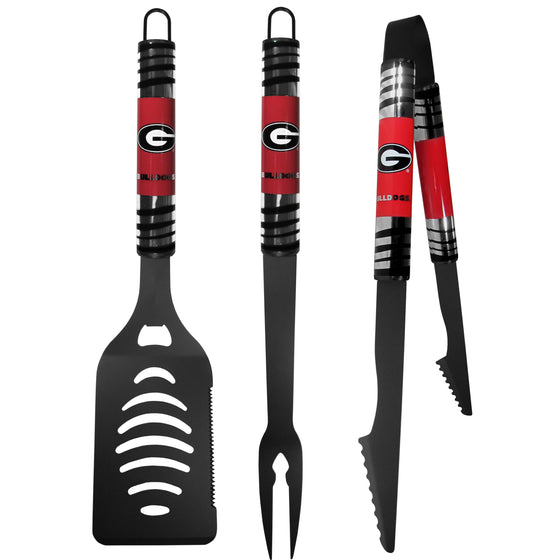 Georgia Bulldogs 3 pc Black Tailgater BBQ Set