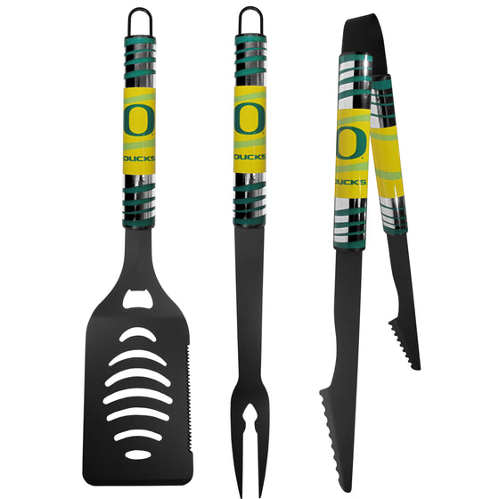 Oregon Ducks 3 pc Black Tailgater BBQ Set