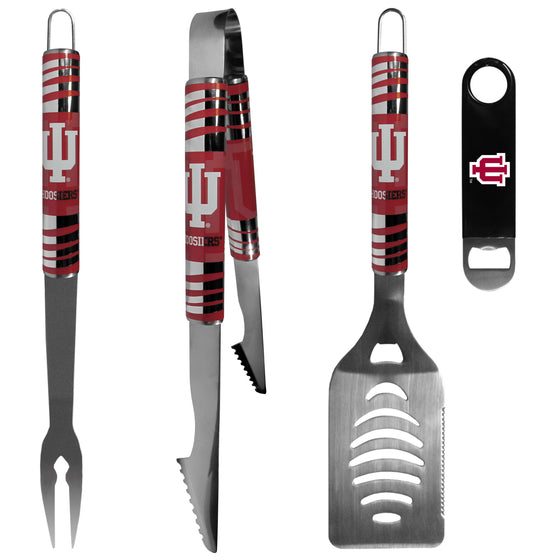 Indiana Hoosiers 3 pc BBQ Set and Bottle Opener