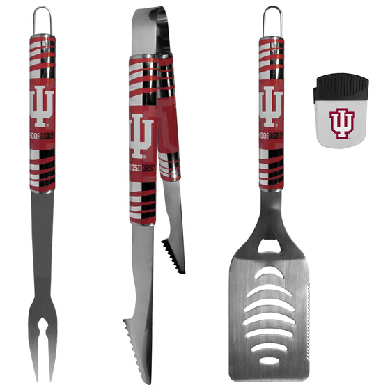 Indiana Hoosiers 3 pc BBQ Set and Chip Clip