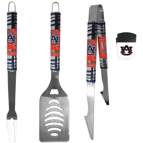 Auburn Tigers 3 pc BBQ Set and Chip Clip