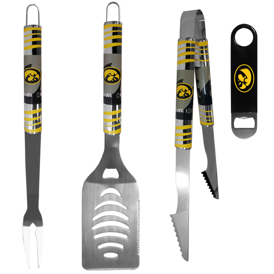 Iowa Hawkeyes 3 pc BBQ Set and Bottle Opener