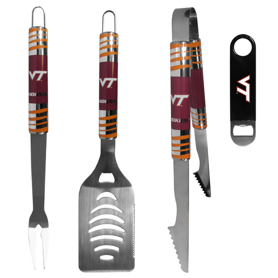 Virginia Tech Hokies 3 pc BBQ Set and Bottle Opener