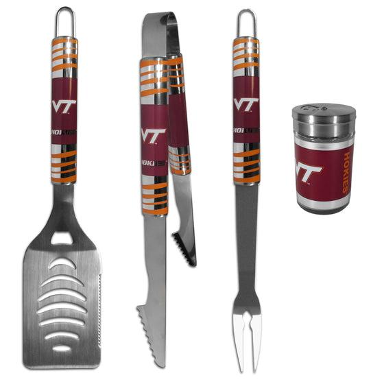 Virginia Tech Hokies 3 pc Tailgater BBQ Set and Season Shaker