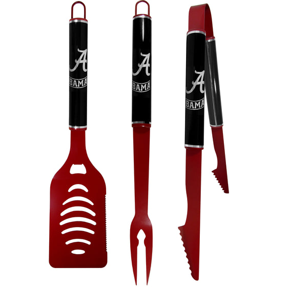 Alabama Crimson Tide 3 pc Color and Black BBQ Set