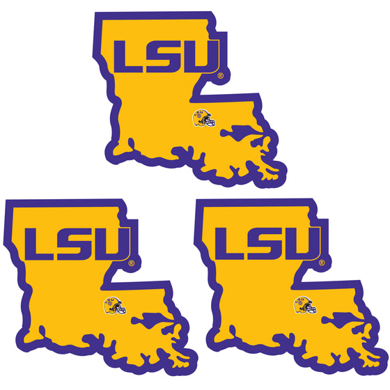 LSU Tigers Home State Decal, 3pk