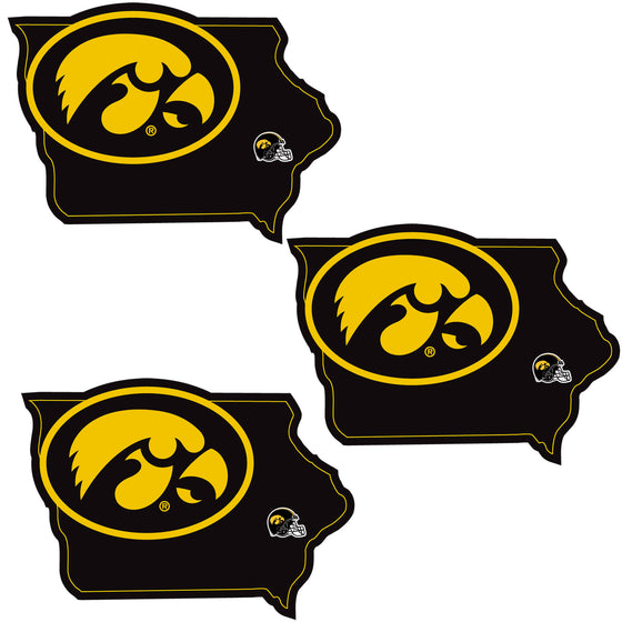 Iowa Hawkeyes Home State Decal, 3pk