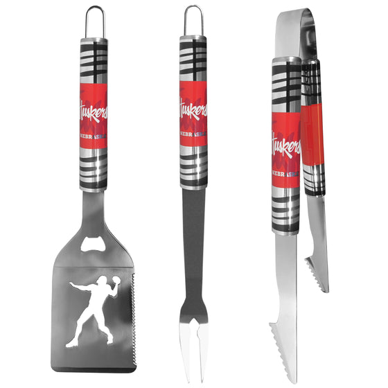 Nebraska Cornhuskers 3 pc Tailgater BBQ Tools