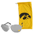 Iowa Hawkeyes Aviator Sunglasses and Bag Set