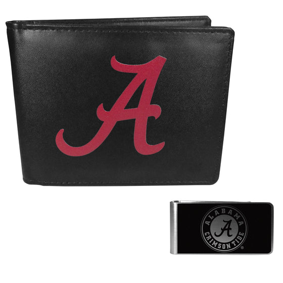 Alabama Crimson Tide Bi-fold Wallet & Black Money Clip