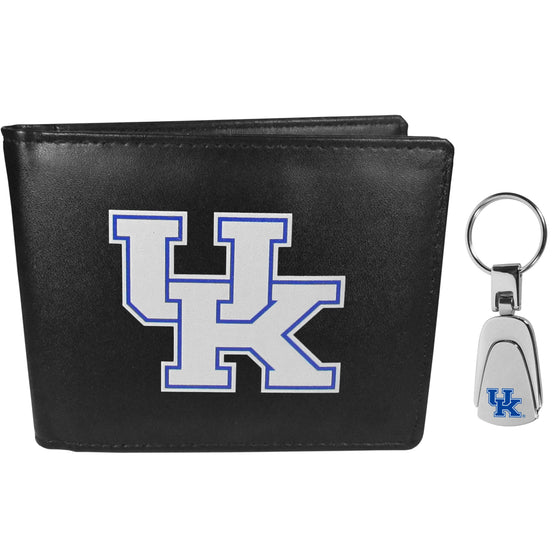 Kentucky Wildcats Bi-fold Wallet & Steel Key Chain