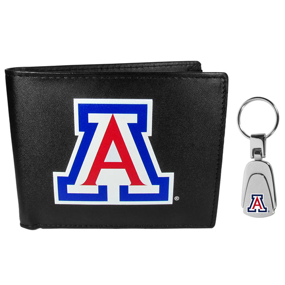 Arizona Wildcats Bi-fold Wallet & Steel Key Chain