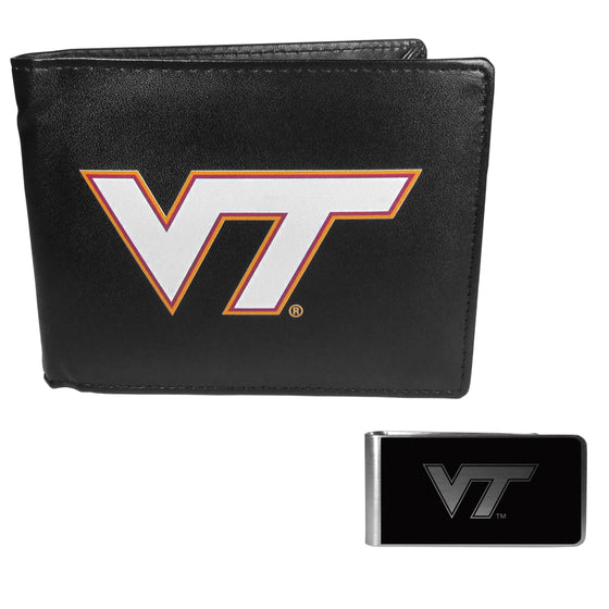 Virginia Tech Hokies Bi-fold Wallet & Black Money Clip