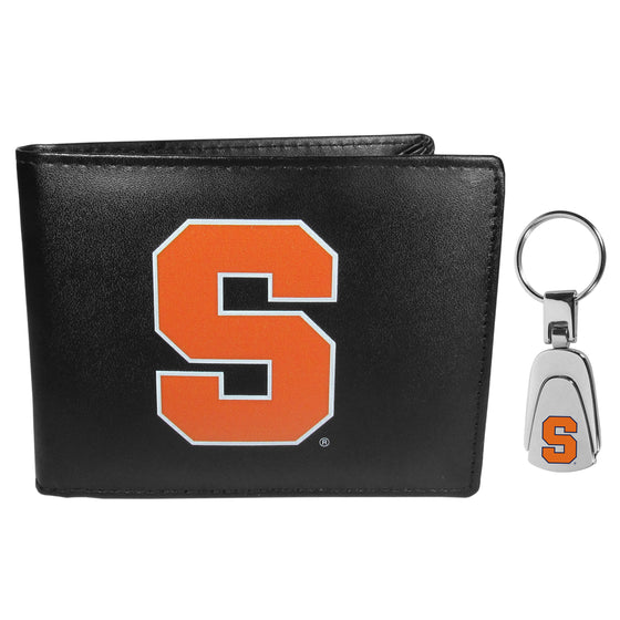 Syracuse Orange Bi-fold Wallet & Steel Key Chain