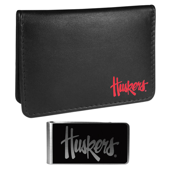 Nebraska Cornhuskers Weekend Bi-fold Wallet & Black Money Clip