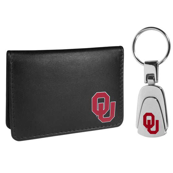 Oklahoma Sooners Weekend Bi-fold Wallet & Steel Key Chain