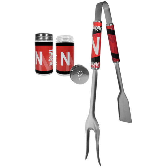 Nebraska Cornhuskers 3 in 1 BBQ Tool and Salt & Pepper Shaker