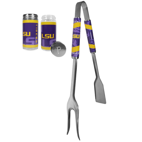 LSU Tigers 3 in 1 BBQ Tool and Salt & Pepper Shaker