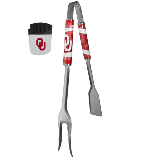 Oklahoma Sooners 3 in 1 BBQ Tool and Chip Clip