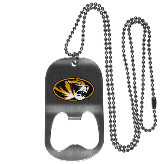 Missouri Tigers Bottle Opener Tag Necklace