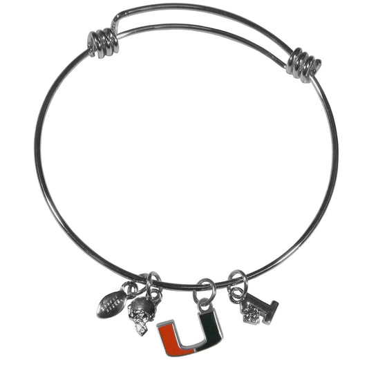 Miami Hurricanes Charm Bangle Bracelet