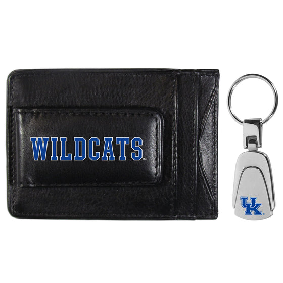 Kentucky Wildcats Leather Cash & Cardholder & Steel Key Chain