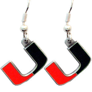 Miami Hurricanes Dangle Earrings