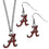 Alabama Crimson Tide Dangle Earrings and Chain Necklace Set