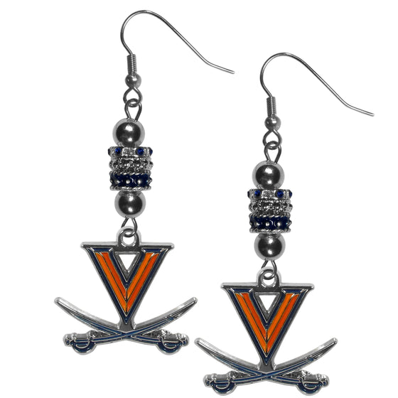 Virginia Cavaliers Euro Bead Earrings