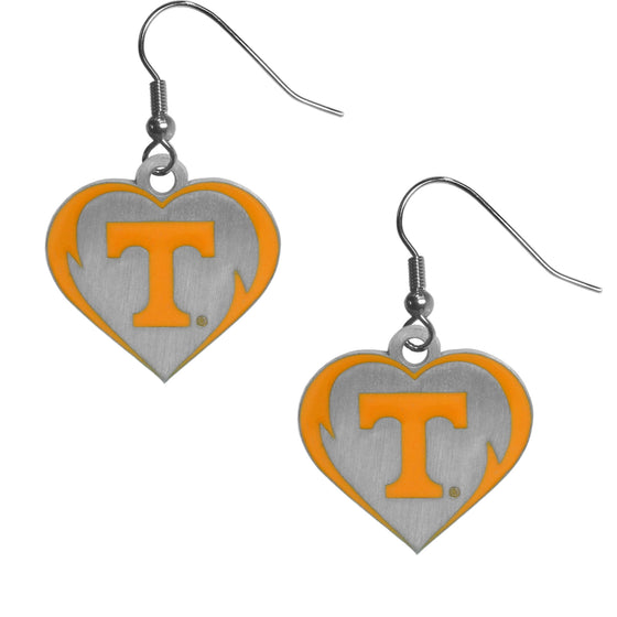 Tennessee Volunteers Heart Dangle Earrings