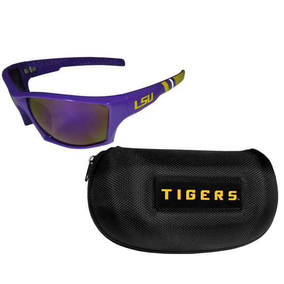 LSU Tigers Edge Wrap Sunglass and Case Set