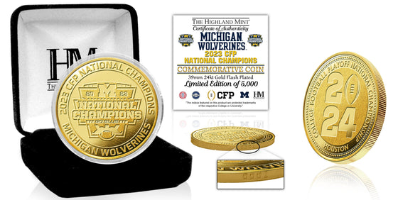 Wolverines 2023 CFP National Champions Gold Coin