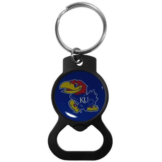 Kansas Jayhawks Bottle Opener Key Chain, Black