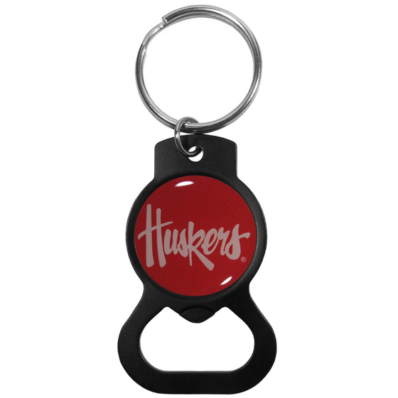 Nebraska Cornhuskers Bottle Opener Key Chain, Black