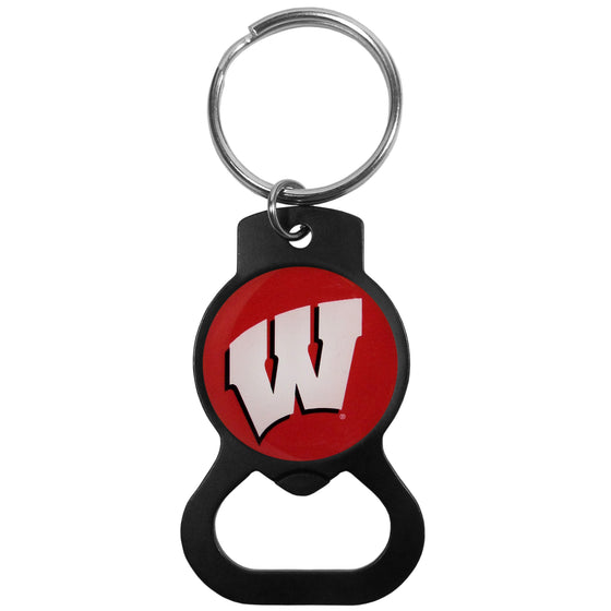 Wisconsin Badgers Bottle Opener Key Chain, Black