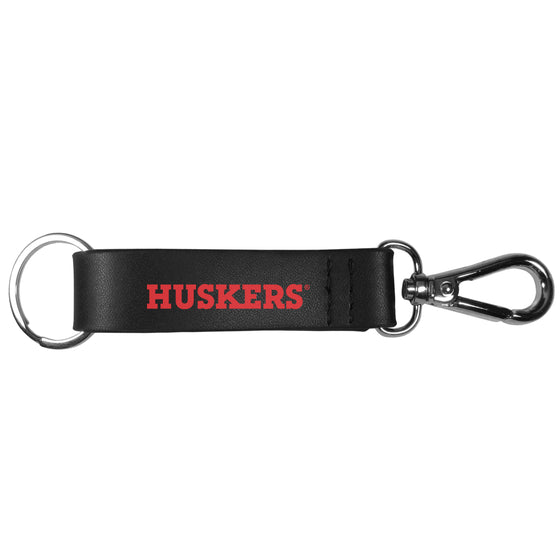 Nebraska Cornhuskers Black Strap Key Chain