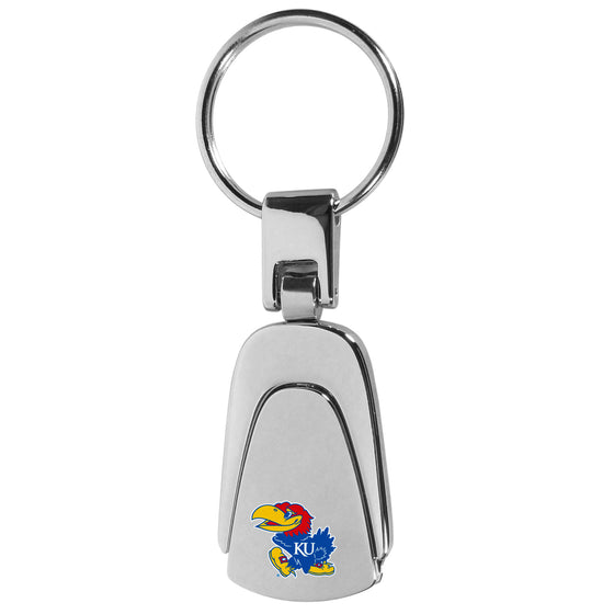 Kansas Jayhawks Steel Teardop Key Chain