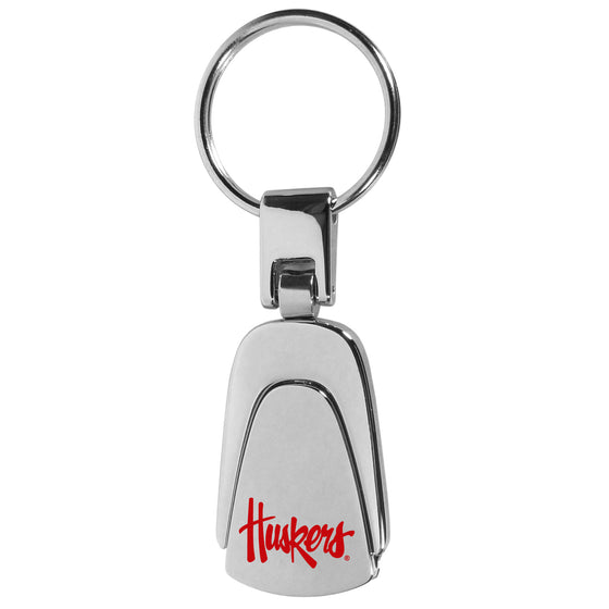 Nebraska Cornhuskers Steel Teardop Key Chain