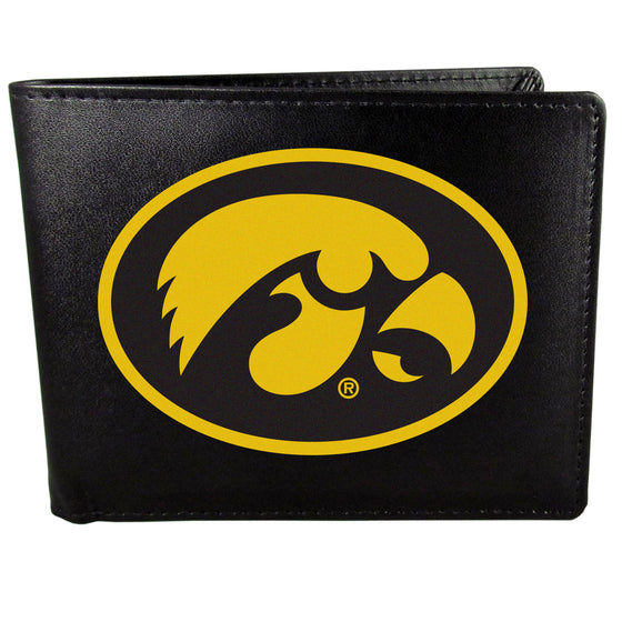 Iowa Hawkeyes Leather Bi-fold Wallet, Large Logo