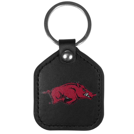 Arkansas Razorbacks Leather Square Key Chains