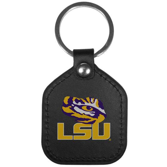 LSU Tigers Leather Square Key Chains