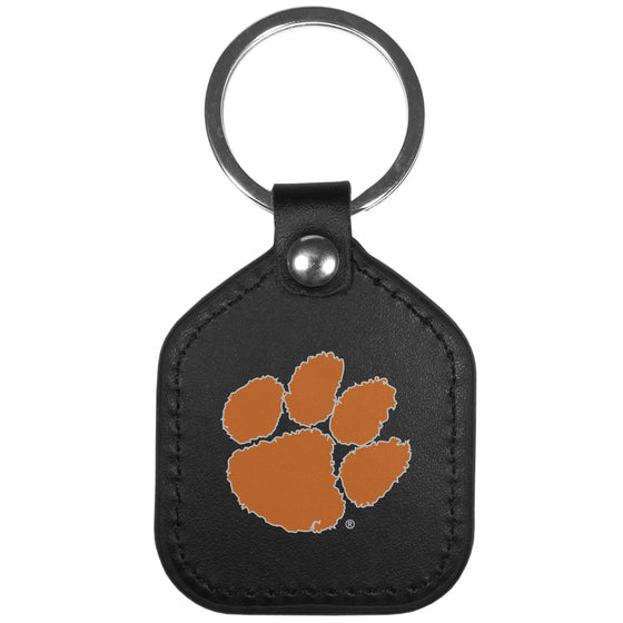 Clemson Tigers Leather Square Key Chains