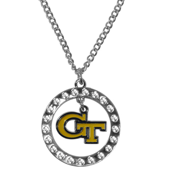 Georgia Tech Yellow Jackets Rhinestone Hoop Necklaces