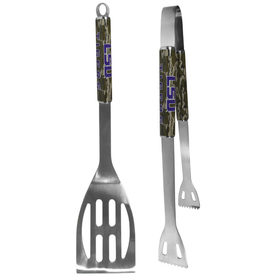 LSU Tigers 2 pc BBQ Set w/Mossy Oak Camo